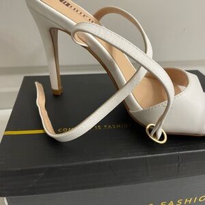 Elegant White High Heels